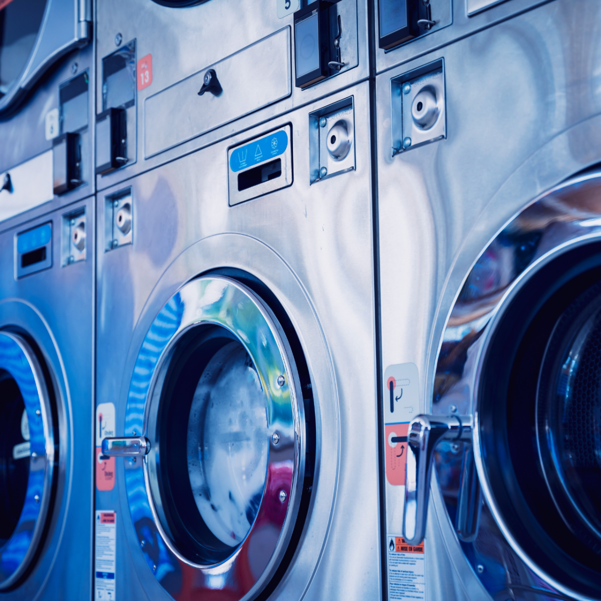 Washers Stacked Blue Toned 1200X1200